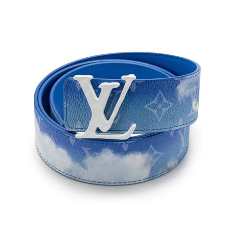 louis vuitton sky blue belt|Louis Vuitton belt original.